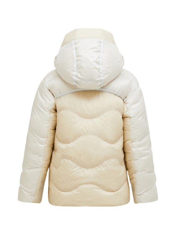 Kurtka Peak Performance damska W Helium Diamond Fuse Down Hood Sand Fog