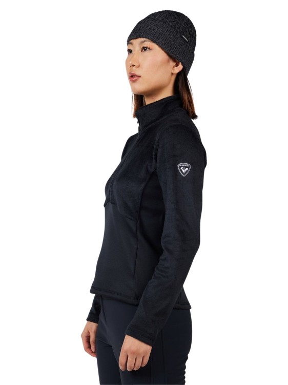 Bluza narciarska damska Rossignol Diretta Half-Zip Fleece Black