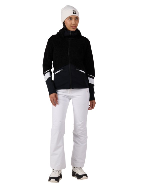 Bluza narciarska damska Rossignol Wispile Full-Zip Hooded Fleece Black