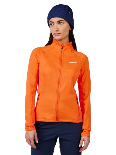Bluza narciarska damska Rossignol Blackside Mix Full-Zip Orange Flame