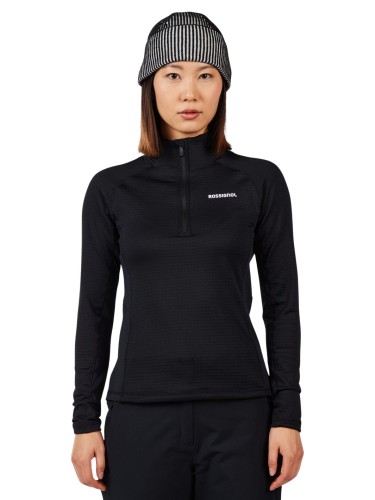 Bluza narciarska damska Rossignol Blackside Mix Half-Zip Fleece Black