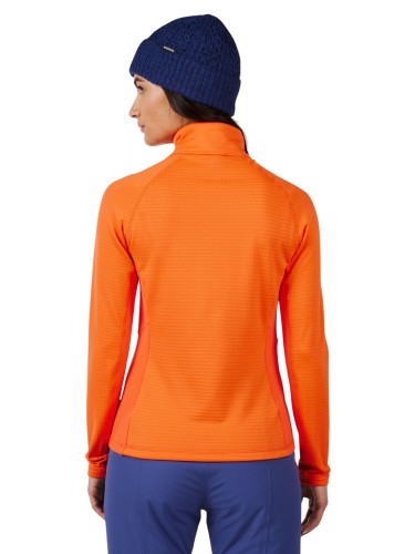 Bluza narciarska damska Rossignol Blackside Mix Half-Zip Fleece Orange Flame