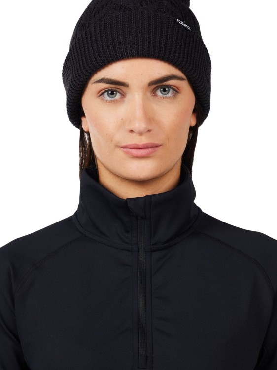 Bluza narciarska damska Rossignol Mid Layer Stretch Half-Zip Black