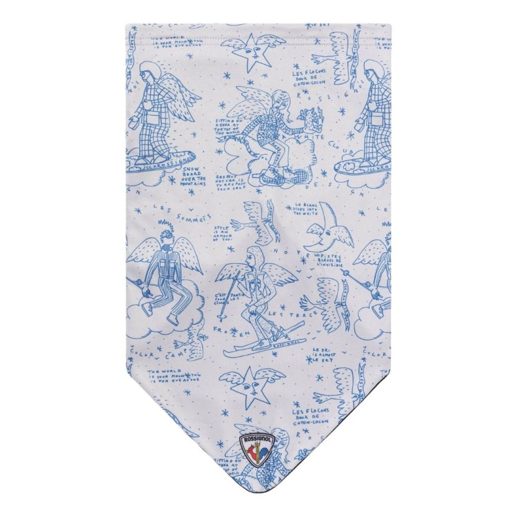 Komin damski Rossignol JCC Necky Black Snow Angel Artic Print