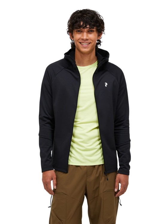 Bluza męska Peak Performance Rider Essentials Midlayer Zip Hood black