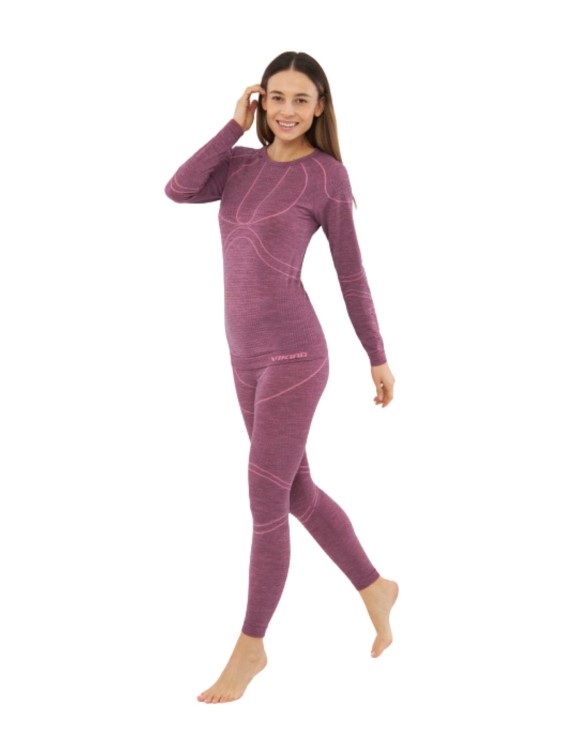 Bielizna Termoaktywna Viking Base Layer Lana Pro Set Różowy