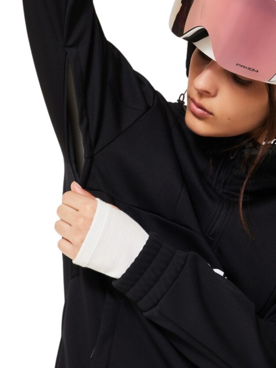 Bluza damska Oakley W.TNP Nose Grab Softshell Hoodie Blackout/White