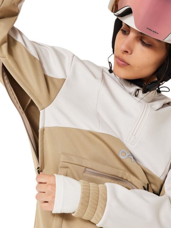 Bluza damska Oakley W.TNP Nose Grab Softshell Hoodie Mist/Pebble