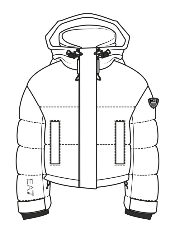 Kurtka narciarska damska EA7 Emporio Armani Cortina Toray Puffy Jacket White