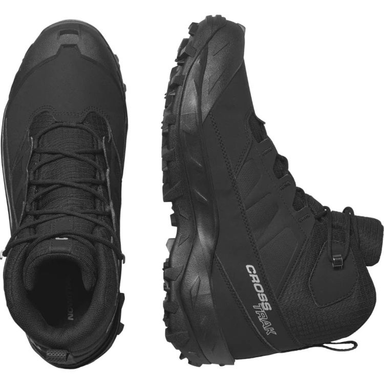 Buty męskie Salomon Crosstrak Waterproof Black/Black/Asphalt