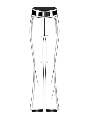 Spodnie narciarskie damskie EA7 Emporio Armani Kitzbühel Softshell Waisted Pant White