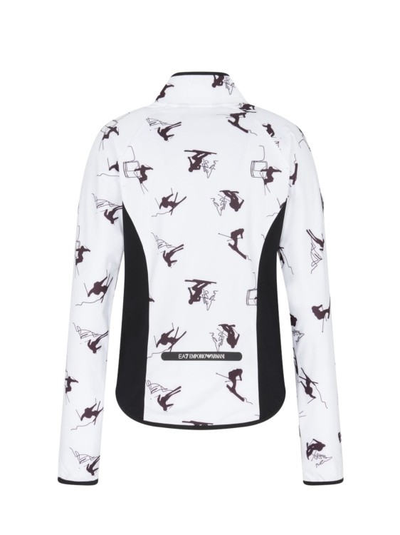 Bluza narciarska damska EA7 Emporio Armani Cortina Powerstretch Full Zip Fancy White