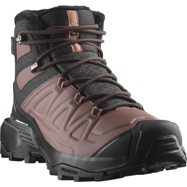 Buty zimowe damskie Salomon X ULTRA SNOWPILOT WATERPROOF Black/Peppercorn/Cognac