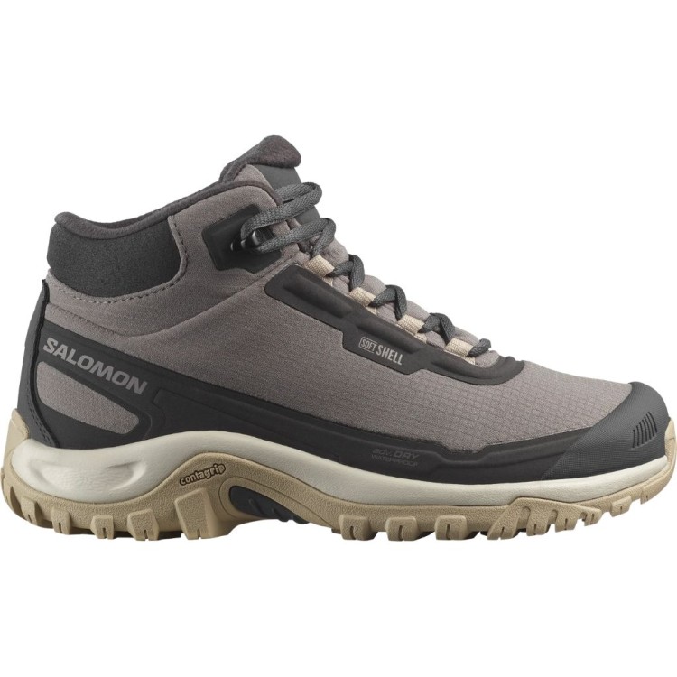 Buty zimowe damskie Salomon SHELTER WATERPROOF Plum Kitten/Phantom/Desert Tan