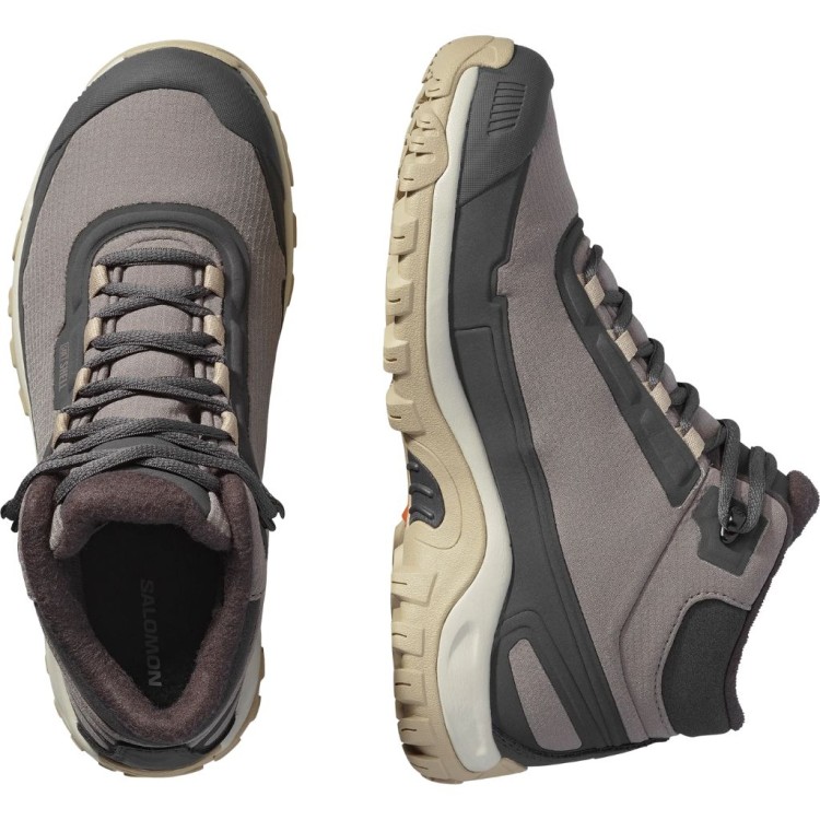 Buty zimowe damskie Salomon SHELTER WATERPROOF Plum Kitten/Phantom/Desert Tan