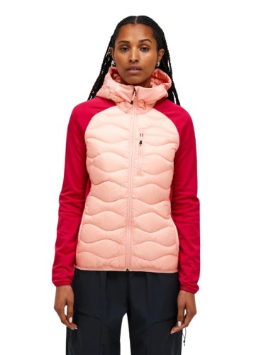 Kurtka Peak Performance damska Helium Down Hybrid Hood Peach Fuzz