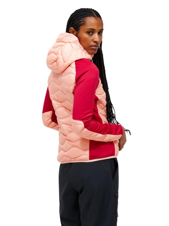 Kurtka Peak Performance damska Helium Down Hybrid Hood Peach Fuzz