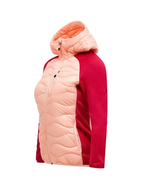 Kurtka Peak Performance damska Helium Down Hybrid Hood Peach Fuzz