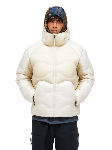 Kurtka Peak Performance męska M Helium Diamond Fuse Down Hood Sand Fog