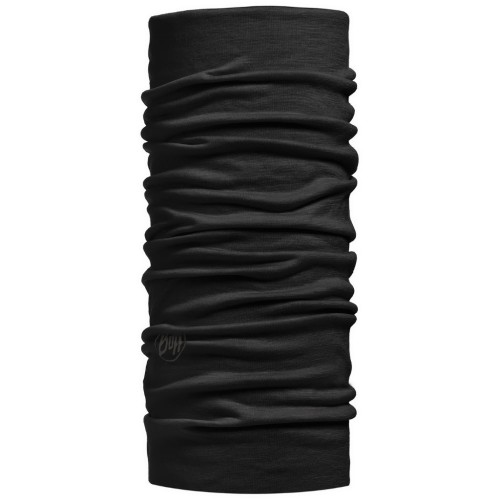 Komin Buff Merino Lightweight Solid Black