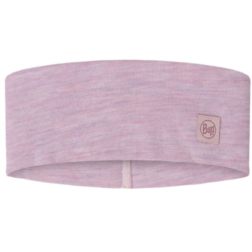 Opaska Buff Merino Wide Headband Solid Lilac Sand