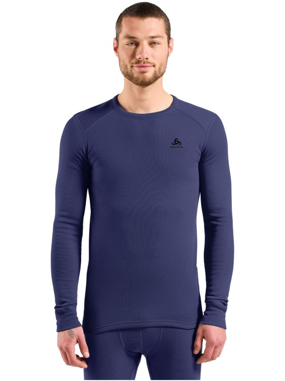 Koszulka termoaktywna męska Odlo Active Warm ECO Blue