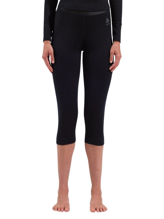 Legginsy termoaktywne damskie Odlo Merino 3/4 Black