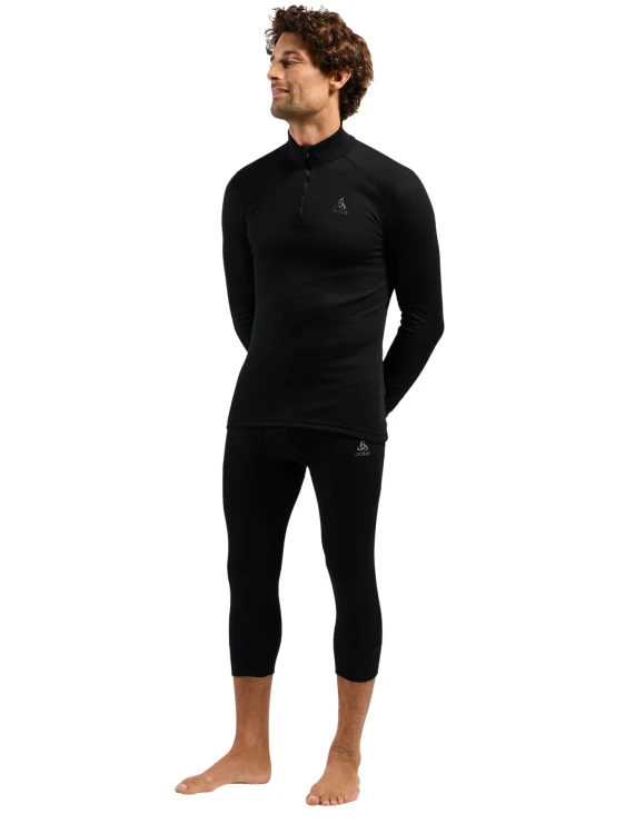 Legginsy termoaktywne męskie Odlo Active Warm 3/4 Black