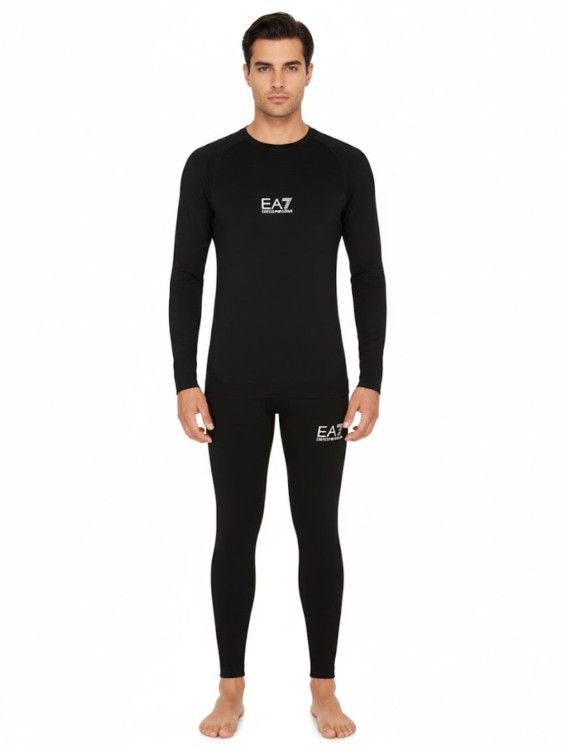 Bielizna termoaktywna unisex EA7 Emporio Armani Kitzbühel Seamless Kit Black