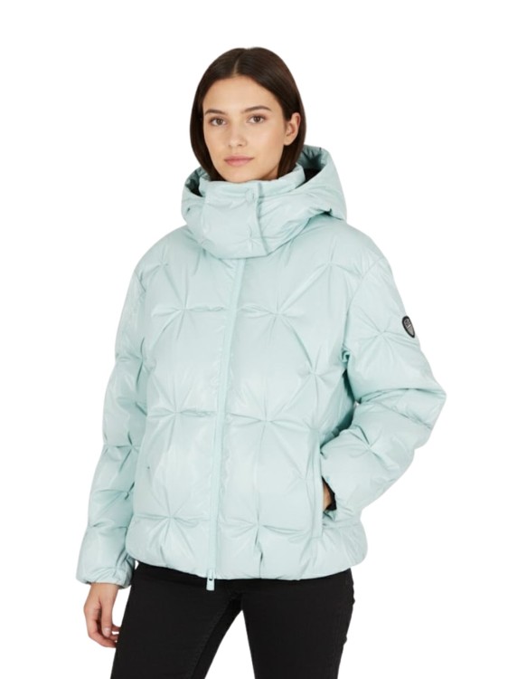 Kurtka narciarska damska EA7 Emporio Armani Kitzbühel Fashion Eco-Down Jacket Bleached Aqua