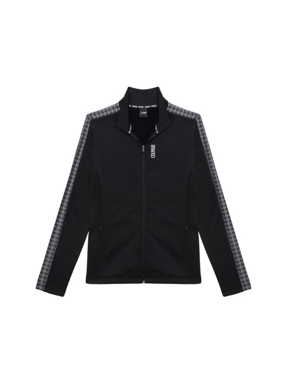 Bluza damska Colmar Full Zipper Stretch Thermal Fleece with Sleeve Pied De Poule Insert Black