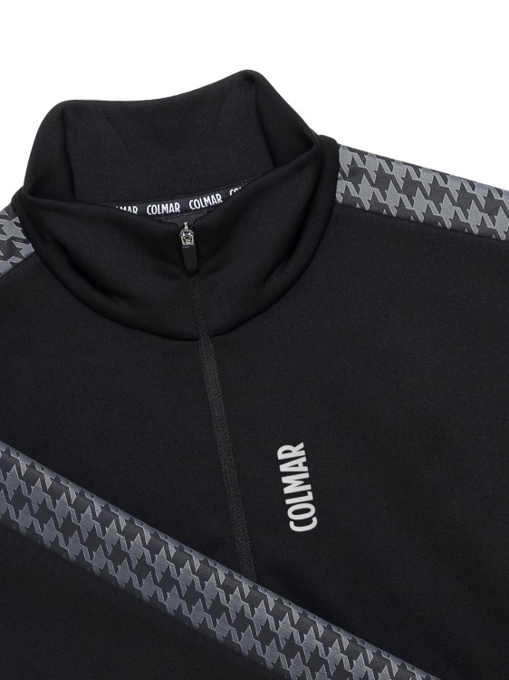 Bluza damska Colmar Full Zipper Stretch Thermal Fleece with Sleeve Pied De Poule Insert Black