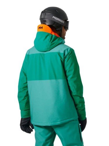 Kurtka narciarska męska Helly Hansen Powdreamer 2.0 Signal Green Denim