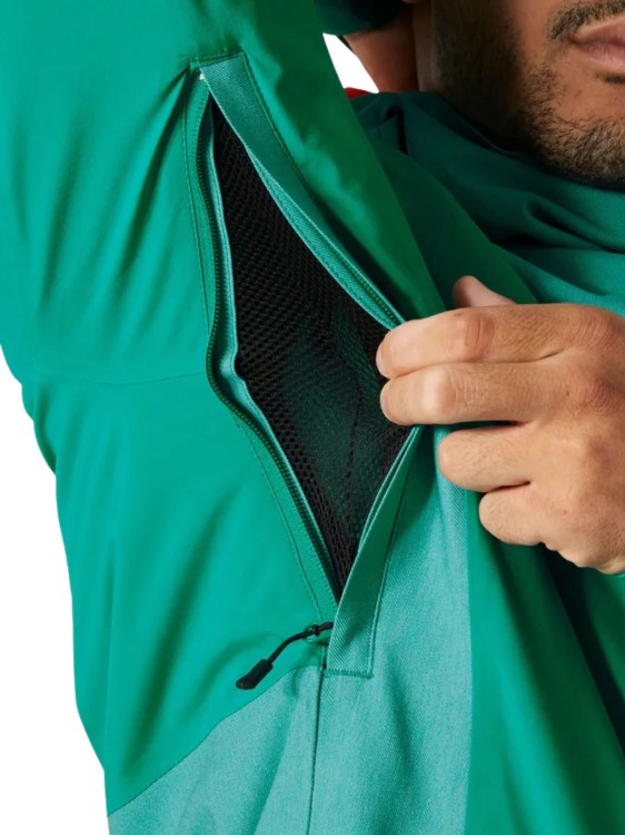 Kurtka narciarska męska Helly Hansen Powdreamer 2.0 Signal Green Denim