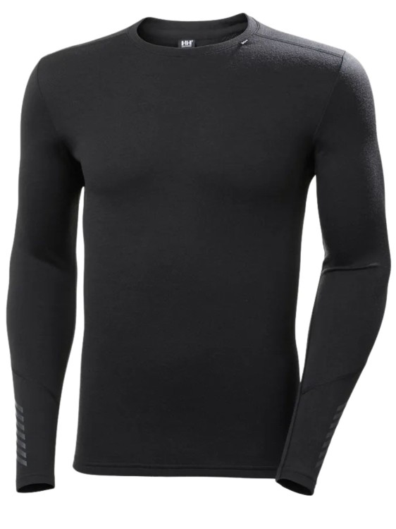 Koszulka termoaktywna męska Helly Hansen Lifa Merino Midweight Crew black