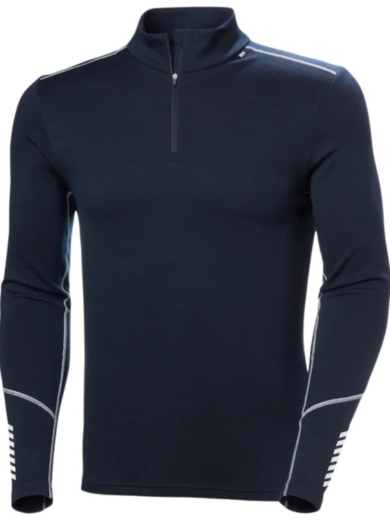 Koszulka Termoaktywna Helly Hansen Lifa Merino Midweight 1/2 Zip Navy