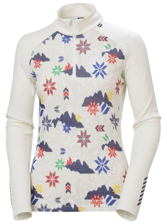 Koszulka termoaktywna damska Helly Hansen Lifa Merino Graphic Off White