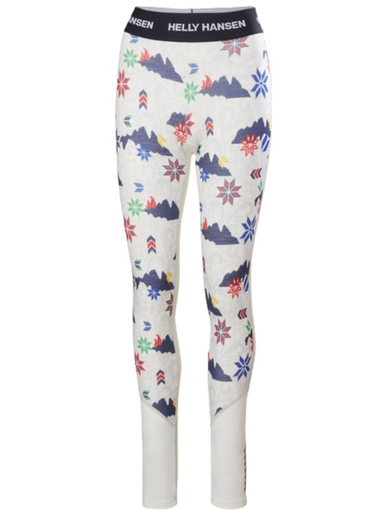 Spodnie termoaktywne damskie Helly Hansen Lifa Merino Graphic Off White