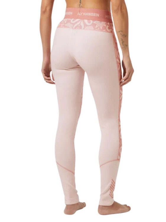 Spodnie termoaktywne damskie Helly Hansen Lifa Merino Graphic Pink Tint