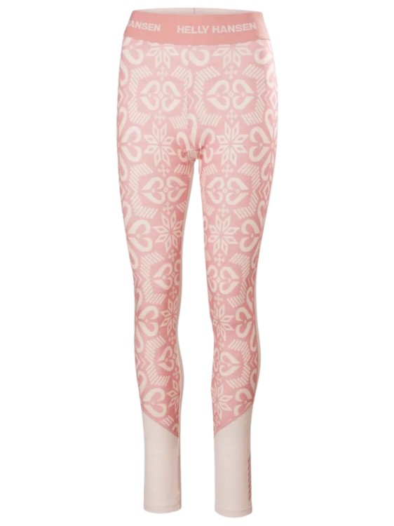 Spodnie termoaktywne damskie Helly Hansen Lifa Merino Graphic Pink Tint