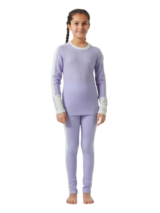 Bielizna termoaktywna dziecięca Helly Hansen Lifa Merino Set Bright Lave