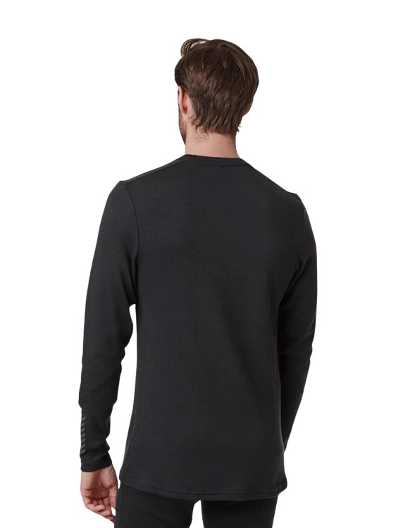 Koszulka termoaktywna męska Helly Hansen Lifa Merino Midweight Crew black
