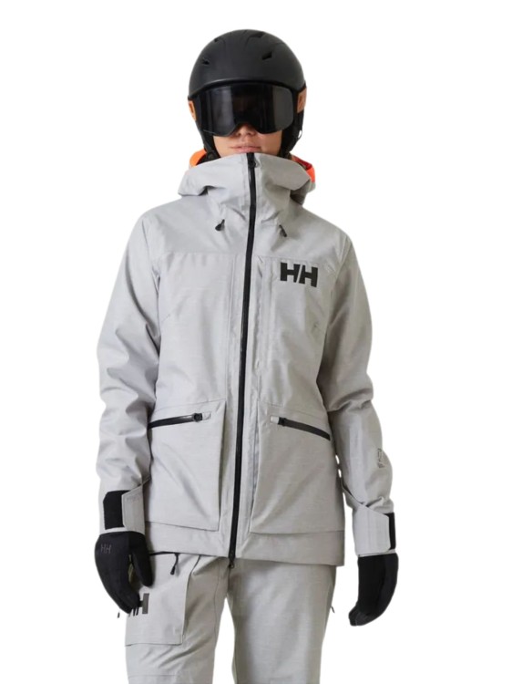 Kurtka narciarska damska Helly Hansen Powderqueen 3.0 grey melange