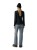 Bluza damska Colmar Full Zipper Stretch Thermal Fleece with Sleeve Pied De Poule Insert Black