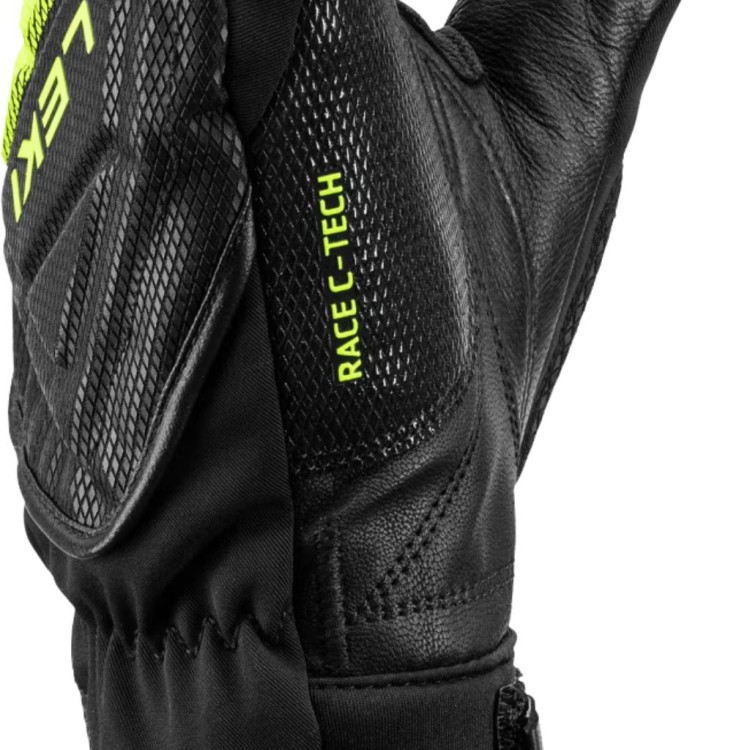 Rękawice narciarskie Leki WCR C-TECH 3D black-ice lemon