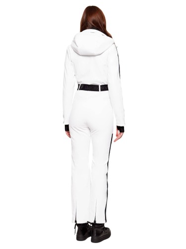 Kombinezon narciarski damski EA7 Emporio Armani Kitzbühel Softshell Jumpsuit White