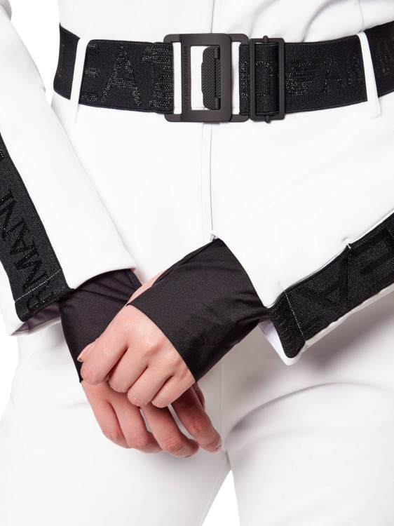 Kombinezon narciarski damski EA7 Emporio Armani Kitzbühel Softshell Jumpsuit White