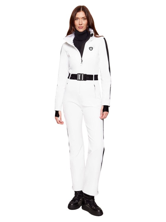 Kombinezon narciarski damski EA7 Emporio Armani Kitzbühel Softshell Jumpsuit White