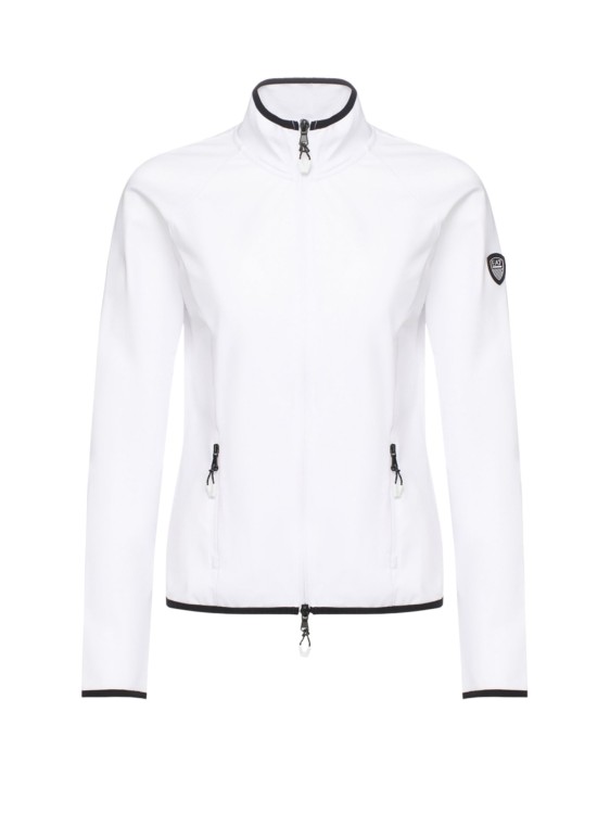 Bluza narciarska damska EA7 Emporio Armani Cortina Powerstretch Full Zip White