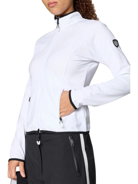 Bluza narciarska damska EA7 Emporio Armani Cortina Powerstretch Full Zip White